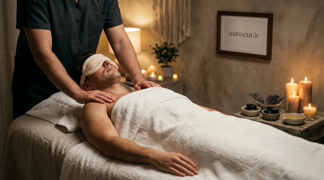 ماساژ ریلکسیشن با حوله روی چشم